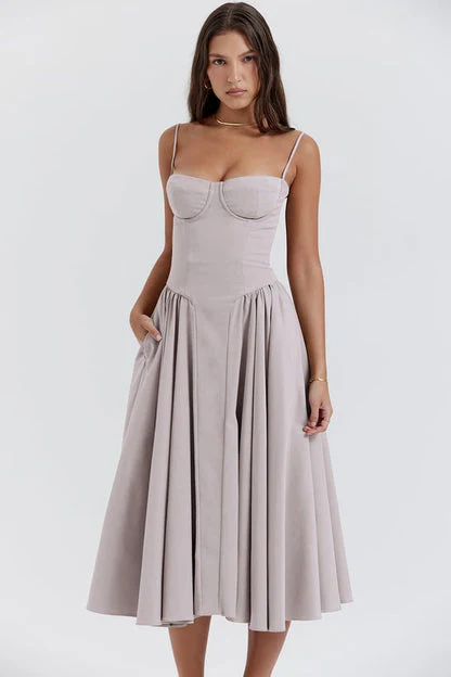 Heidi-Mode | Ärmelloses Midikleid mit Korsett Passform - Image 29