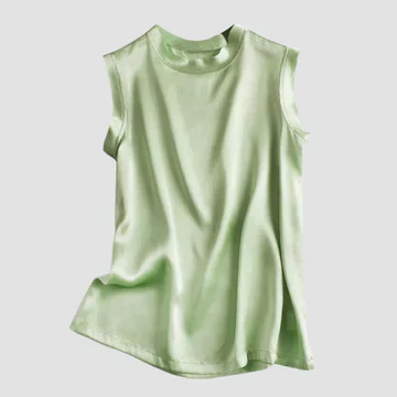 Heidi-Mode | Ärmelloses Seiden Satin Top - Image 5