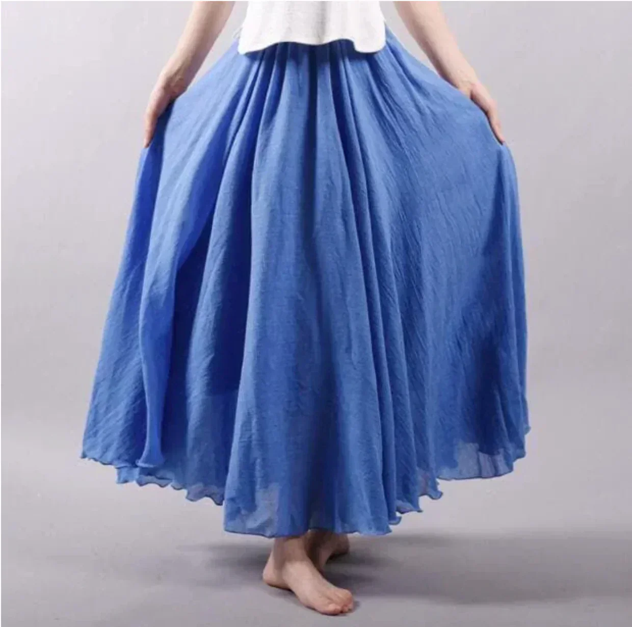 Heidi-Mode | Rock Baumwolle Hohe Taille Glockenrock Boho Rock