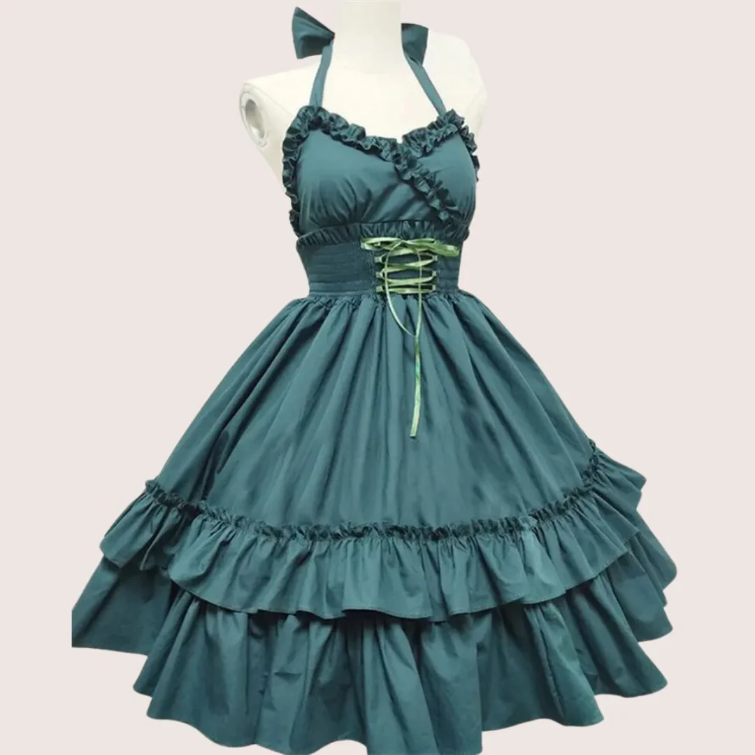 Heidi-Mode | Romantisches Rüschenkleid mit Schleifenkragen - Image 2