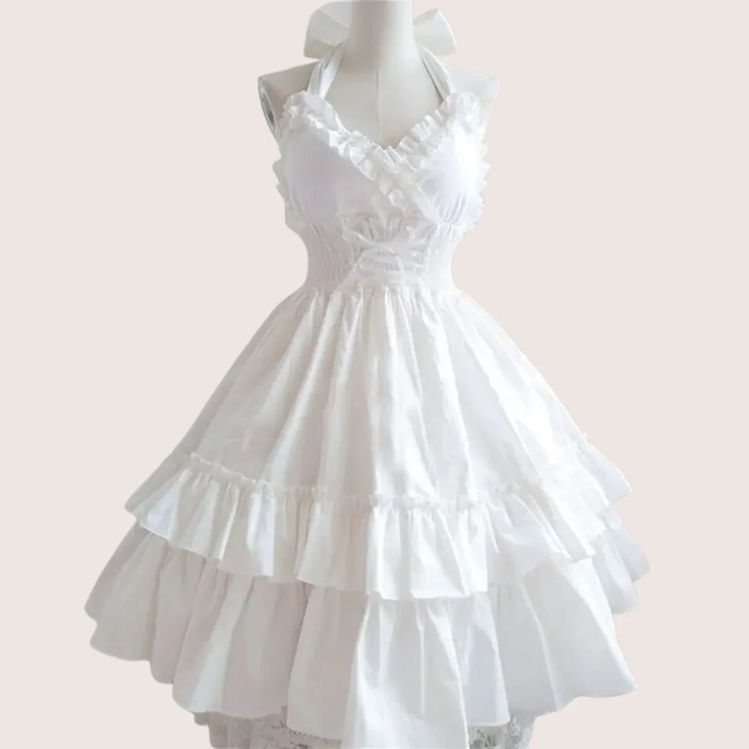 Heidi-Mode | Romantisches Rüschenkleid mit Schleifenkragen - Image 5