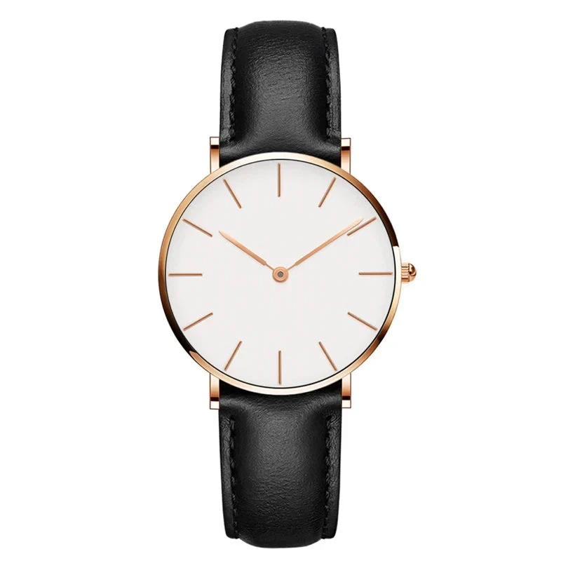 Heidi-Mode | Runde Zeitlose Minimalistische Uhr mit Lederarmband für Frauen - Image 5
