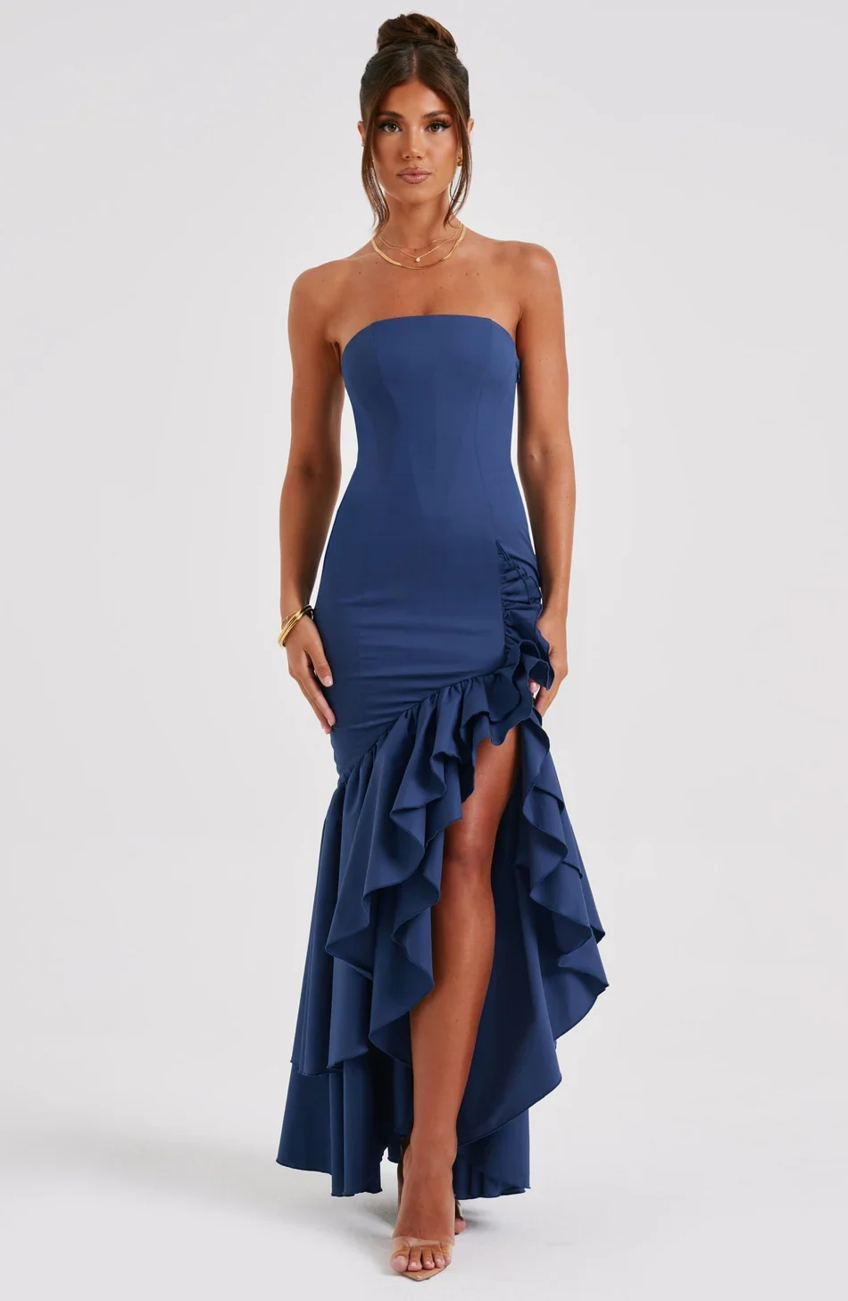 Heidi-Mode | Rüschen Hochgeschlitztes Kleid - Image 3