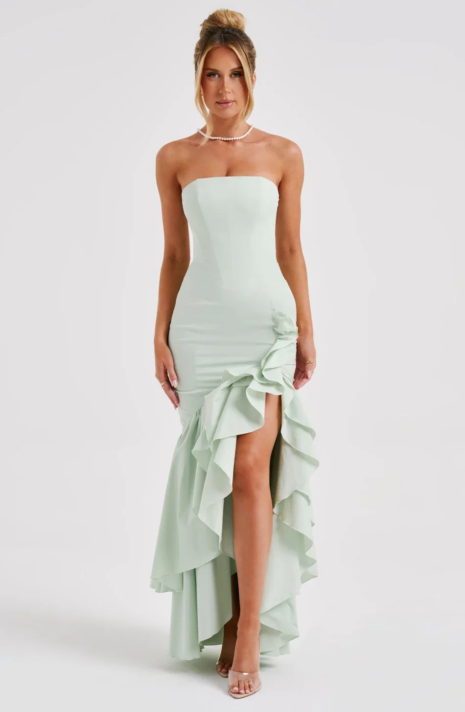Heidi-Mode | Rüschen Hochgeschlitztes Kleid - Image 5