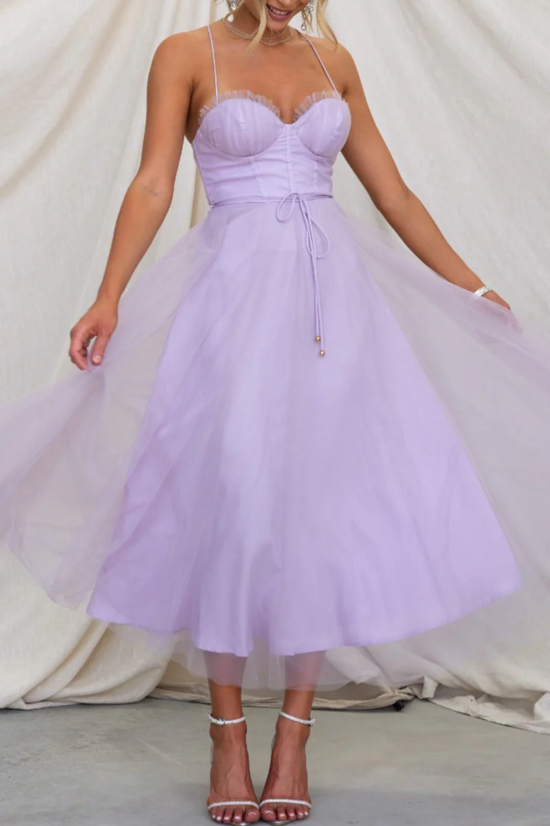 Heidi-Mode | Süß Elegante Einfarbige V-Ausschnitt Prinzessinnenkleider - Image 12
