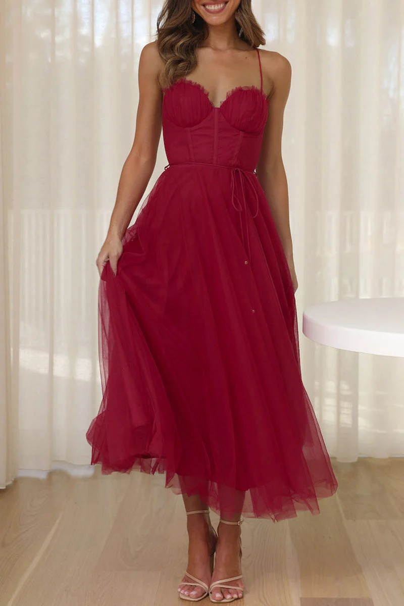 Heidi-Mode | Süß Elegante Einfarbige V-Ausschnitt Prinzessinnenkleider - Image 13