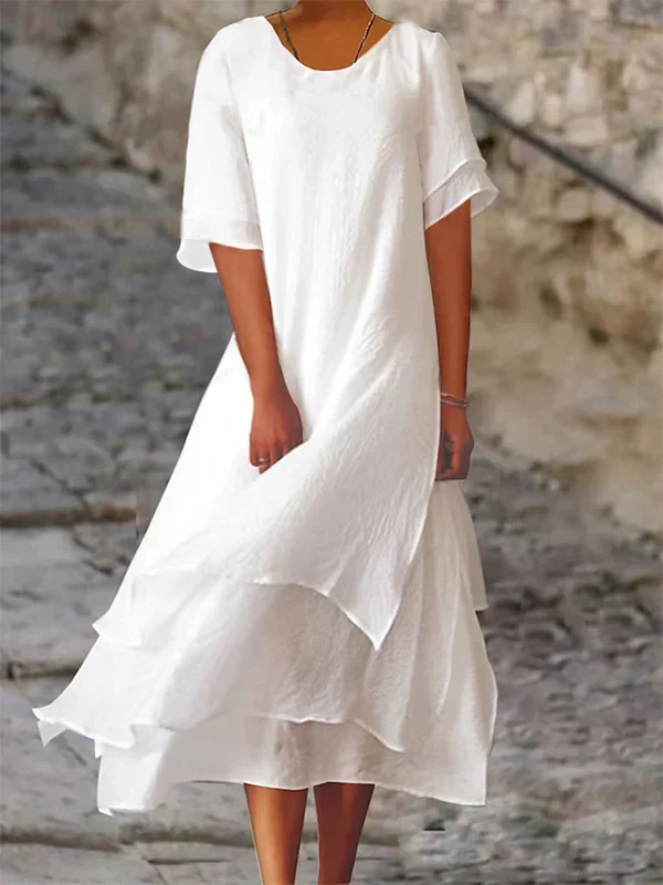 Heidi-Mode | Schicke Eleganz Blockschlitzkleid - Image 4