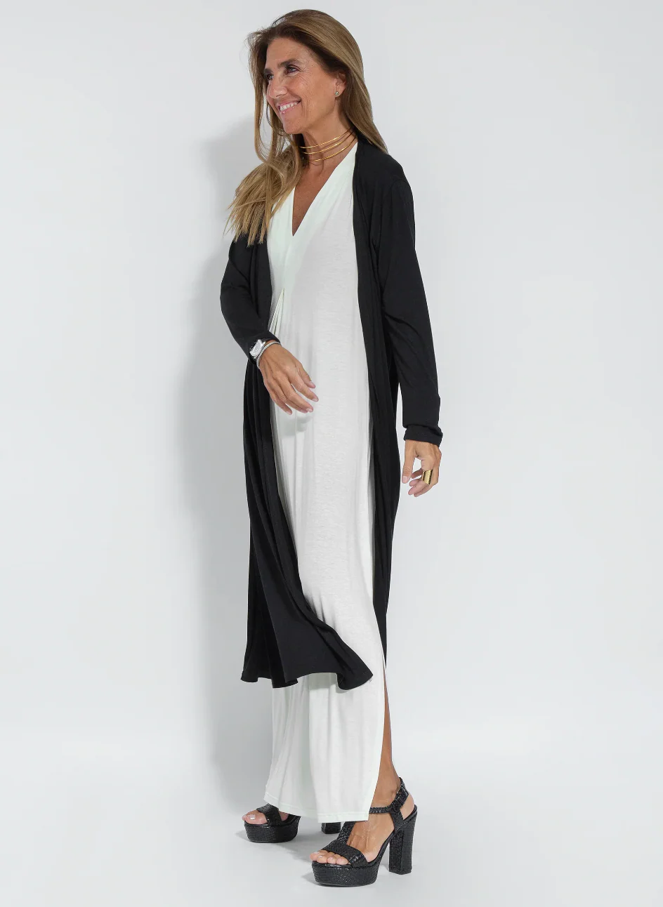 Heidi-Mode | Set mit Langem, Schlank Machendem Kleid und Weste - Image 7