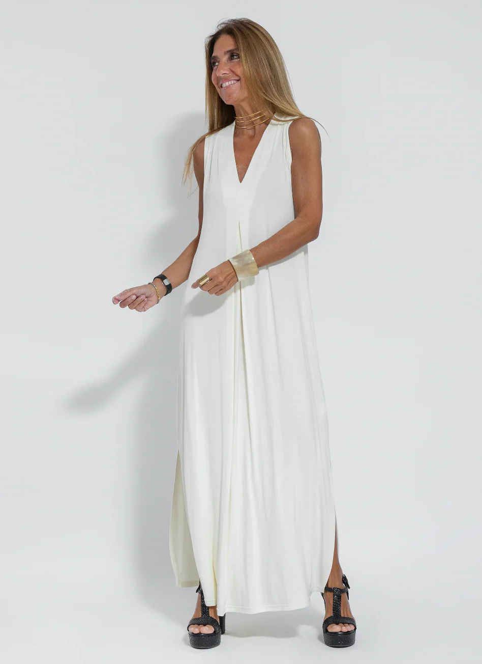 Heidi-Mode | Set mit Langem, Schlank Machendem Kleid und Weste - Image 8