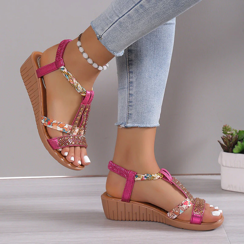 Heidi-Mode | Sandalen mit Offener Zehe und Strass - Image 5