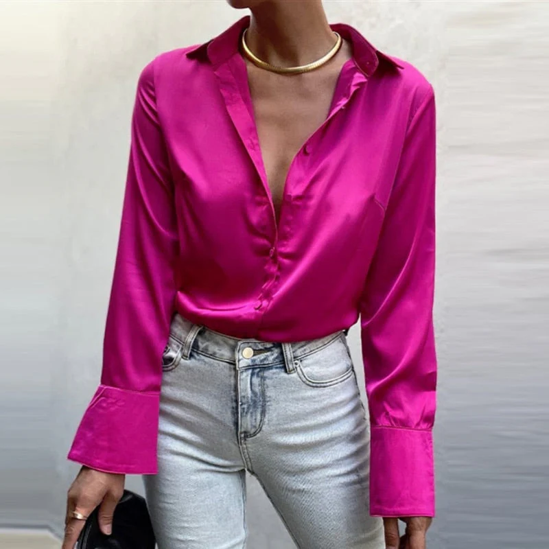 Heidi-Mode | Satin-Bluse - Die Perfekte Bluse für Jeden Anlass! - Image 2