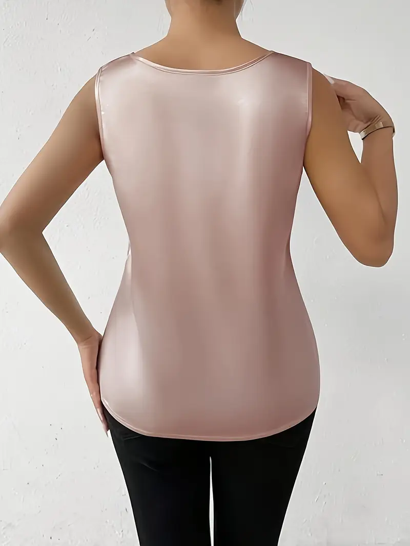 Heidi-Mode | Satin Bluse mit Blumendetail für Damen - Image 2