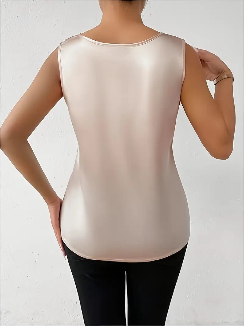 Heidi-Mode | Satin Bluse mit Blumendetail für Damen - Image 8