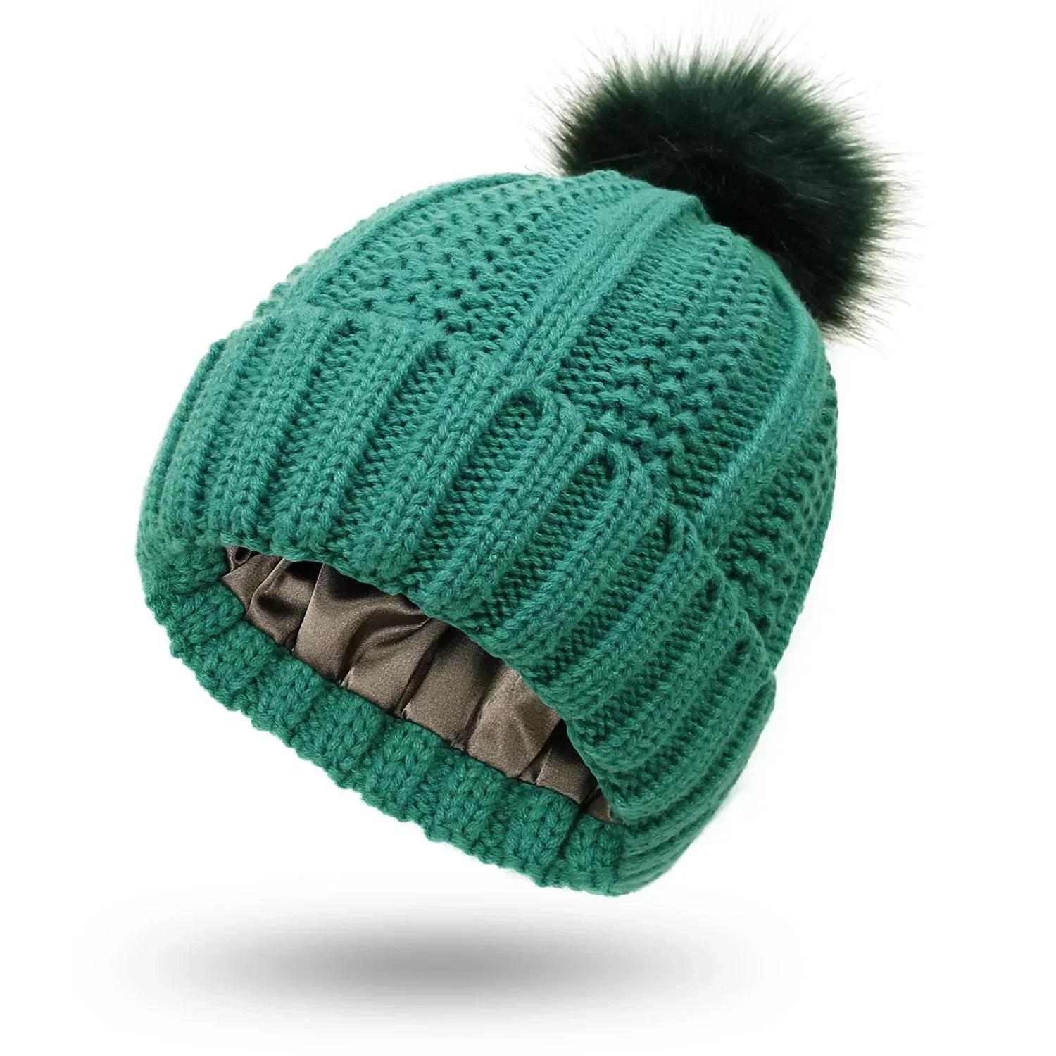 Heidi-Mode | Satin Gefütterte Strickmütze – Warm und Modisch für Den Winter - Image 4