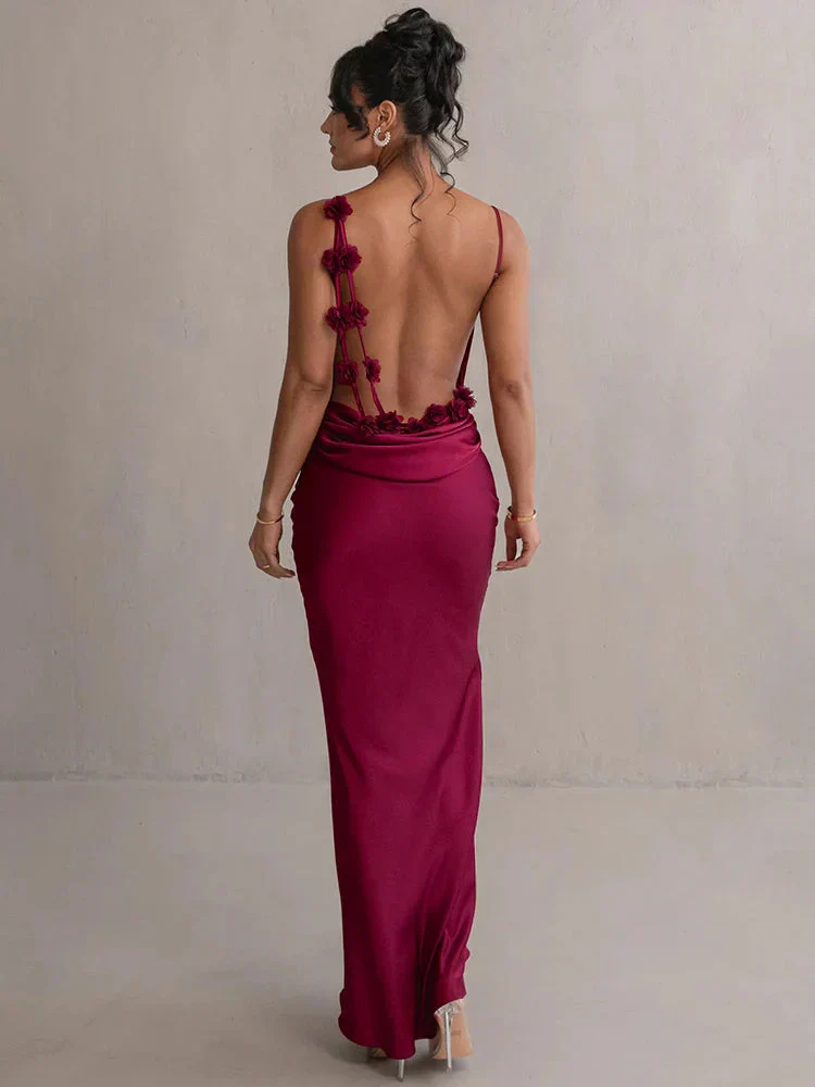 Heidi-Mode | Satin Kleid mit Blumen - Image 10