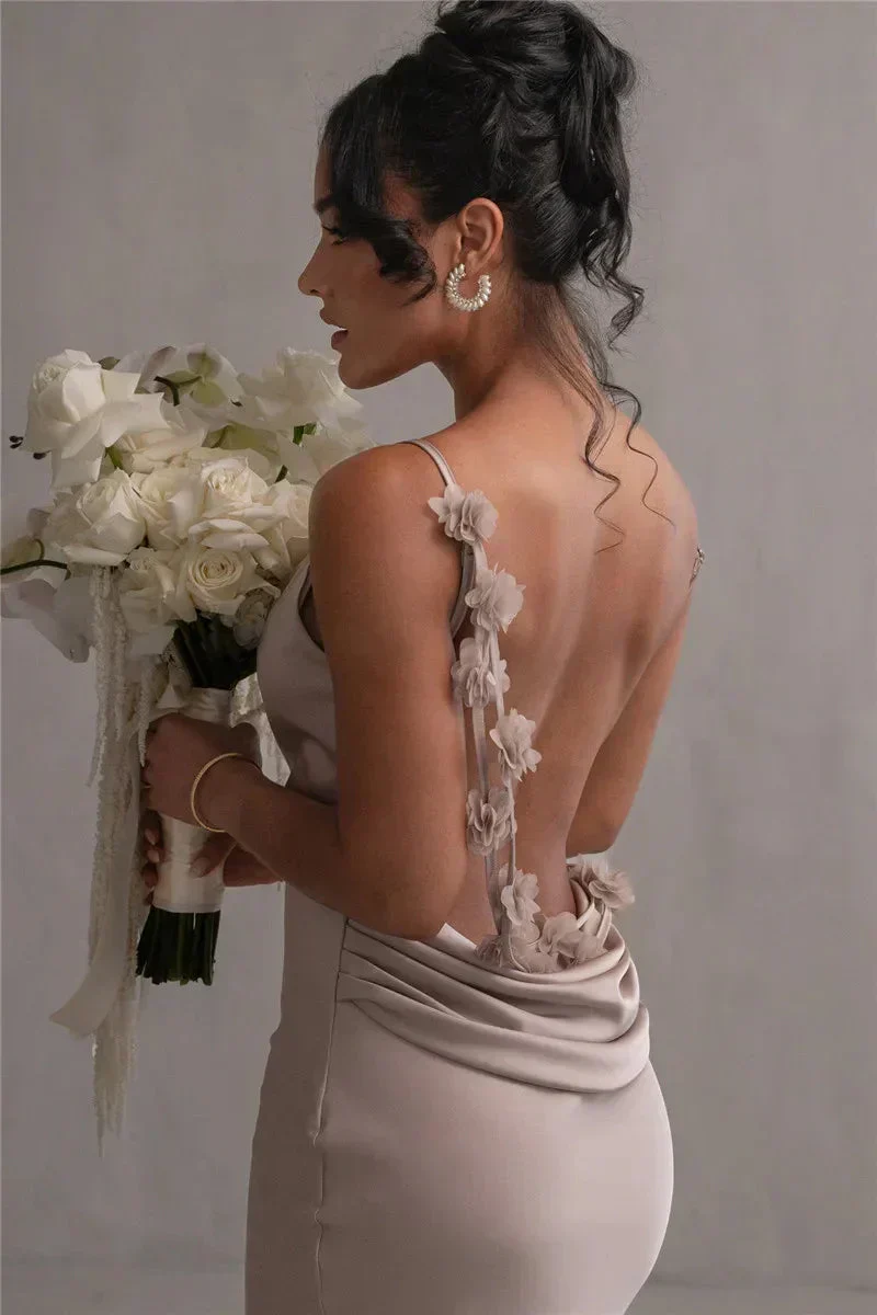 Heidi-Mode | Satin Kleid mit Blumen - Image 3