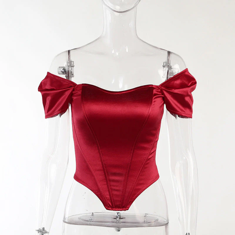 Heidi-Mode | Satin-Oberteil mit Gepufften Ärmeln - Image 5
