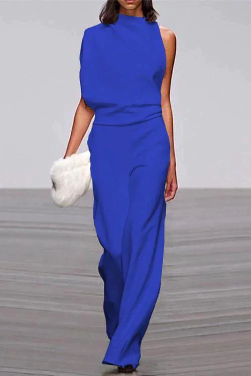 Heidi-Mode | Rosiedress Cowl Neck One Shoulder Batwing Sleeve Party Suit - Image 3