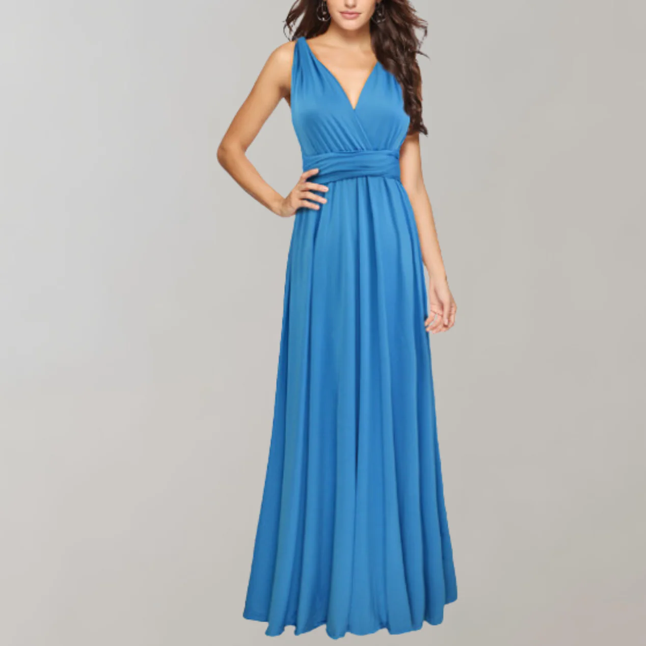 Heidi-Mode | Schick Maxikleid Cocktail Kleid Taillengurtel - Image 15