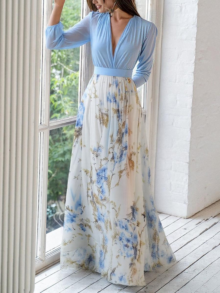 Heidi-Mode | Schillerndes Maxikleid mit Blumendruck - Image 2