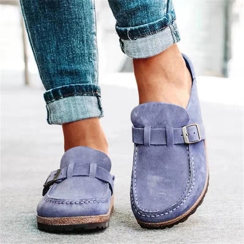 Heidi-Mode | Schuhe Flache Open Back Wildleder Sommer Schuhe für Frauen - Image 9