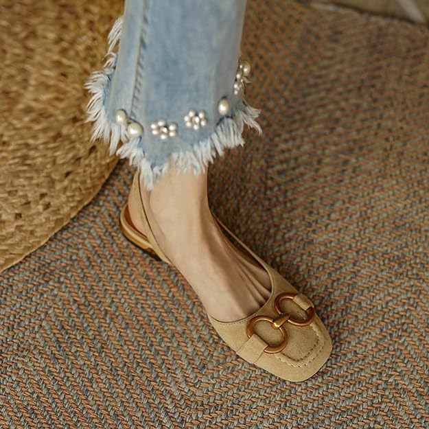 Heidi-Mode | Schuhe Frauen Flach Offener Rücken Sommerschuhe - Image 3