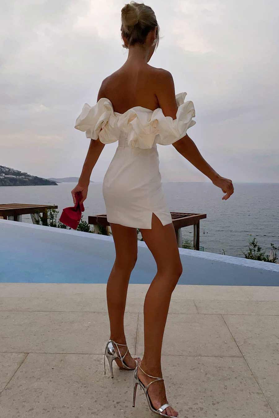 Heidi-Mode | Schulterfreies Minikleid mit Rüschen - Image 2