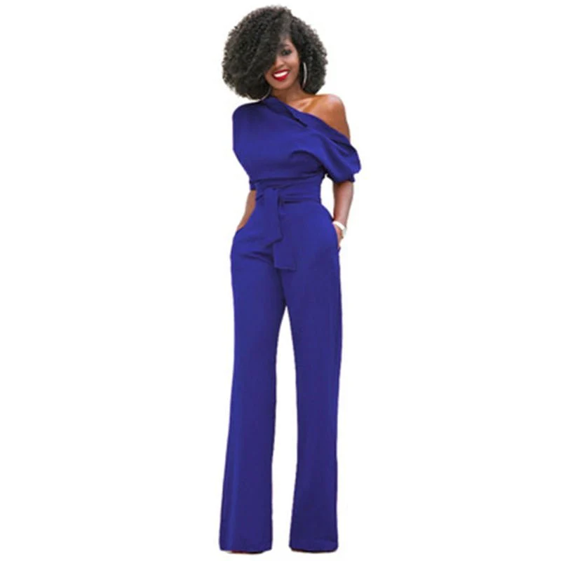 Heidi-Mode | Schulterloser, Eleganter Jumpsuit mit Gürtel für Damen - Image 2