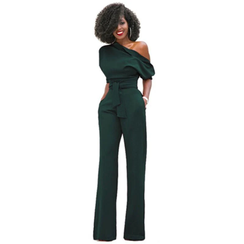 Heidi-Mode | Schulterloser, Eleganter Jumpsuit mit Gürtel für Damen - Image 3