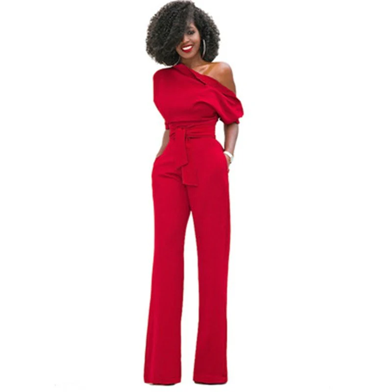 Heidi-Mode | Schulterloser, Eleganter Jumpsuit mit Gürtel für Damen - Image 4