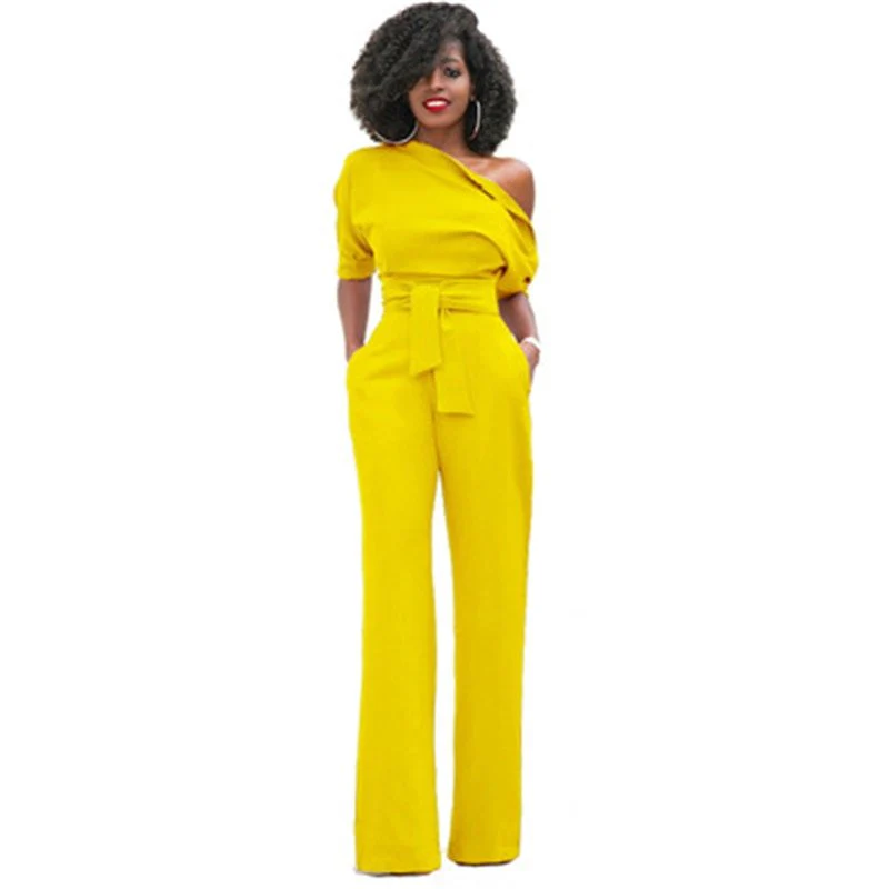 Heidi-Mode | Schulterloser, Eleganter Jumpsuit mit Gürtel für Damen - Image 5