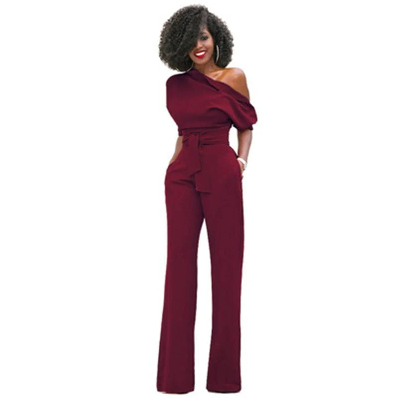 Heidi-Mode | Schulterloser, Eleganter Jumpsuit mit Gürtel für Damen - Image 6