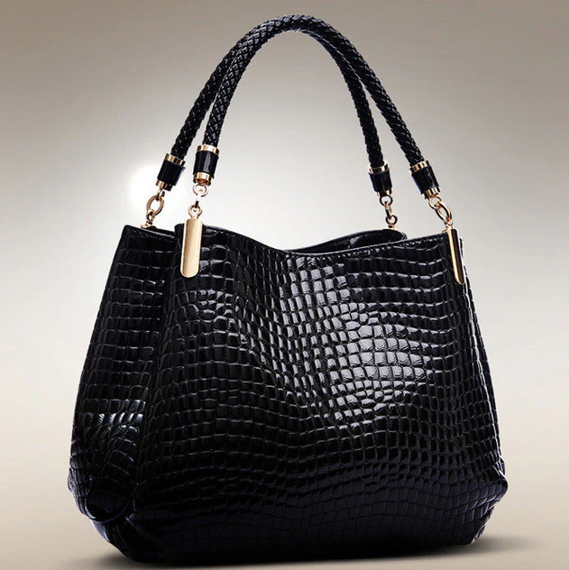 Heidi-Mode | Schultertasche mit Krokodil Muster