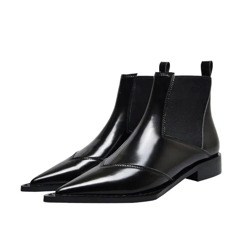 Heidi-Mode | Schwarze Stiefeletten mit Niedrigem Absatz für Damen - Image 2