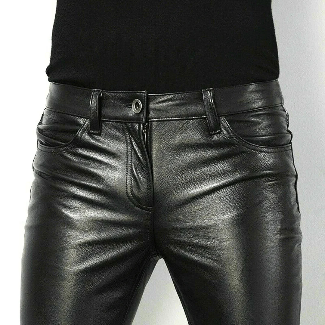 Heidi-Mode | Schwarze Kunstlederhose für Herren Trendiges Design - Image 3