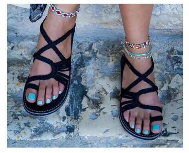 Heidi-Mode | Seil Knoten Fußflachsandalen - Image 7
