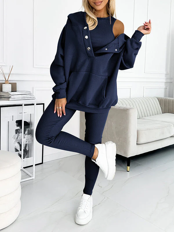 Heidi-Mode | Set Oversize Hoodie Leggings Loungewear Set Damenbekleidung - Image 12