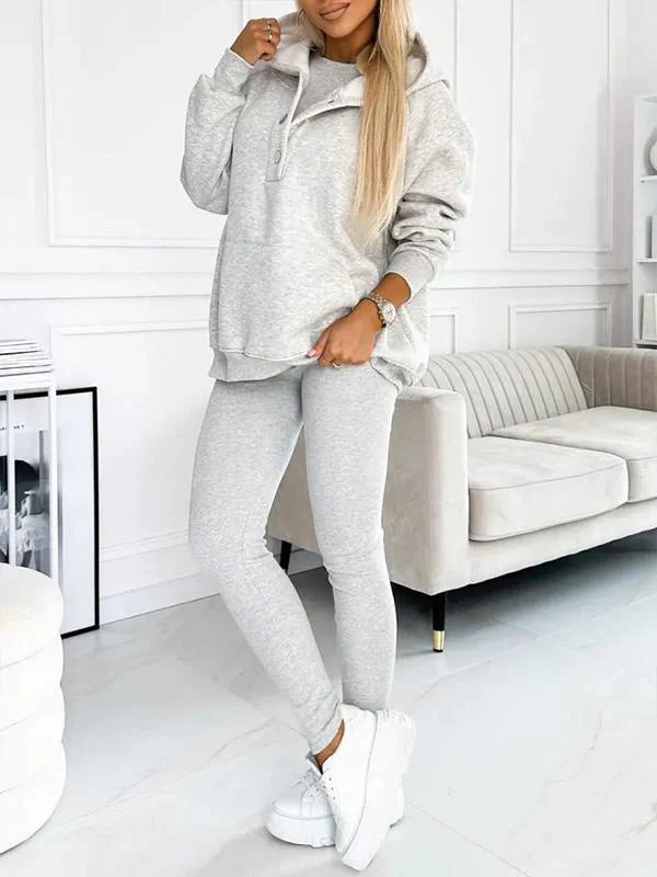 Heidi-Mode | Set Oversize Hoodie Leggings Loungewear Set Damenbekleidung - Image 3