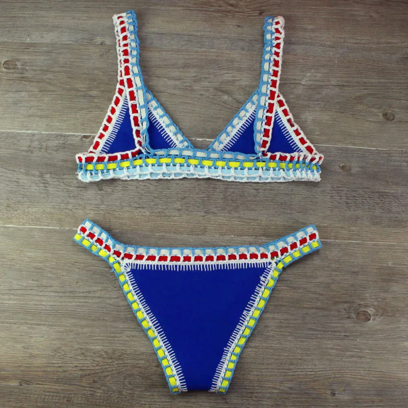 Heidi-Mode | Sexy Bikinis Sommer Frauen Badeanzug Handgehäkeltes Bikini-Set Badebekleidung Strand Badeanzug Biquini Frau Monokini