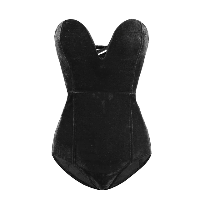 Heidi-Mode | Sexy Body Aus Bordeauxrotem, Trägerlosem Samt - Image 8