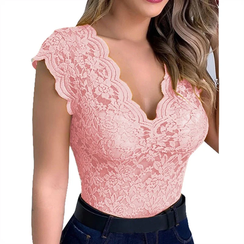 Heidi-Mode | Sexy Damen Top Elegantes Spitzen Top Raffinierte Details - Image 2