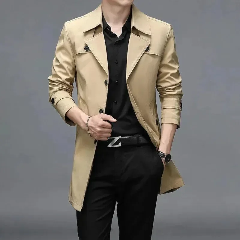 Heidi-Mode | Slim Fit Einreiher Herren Trenchcoat - Image 6