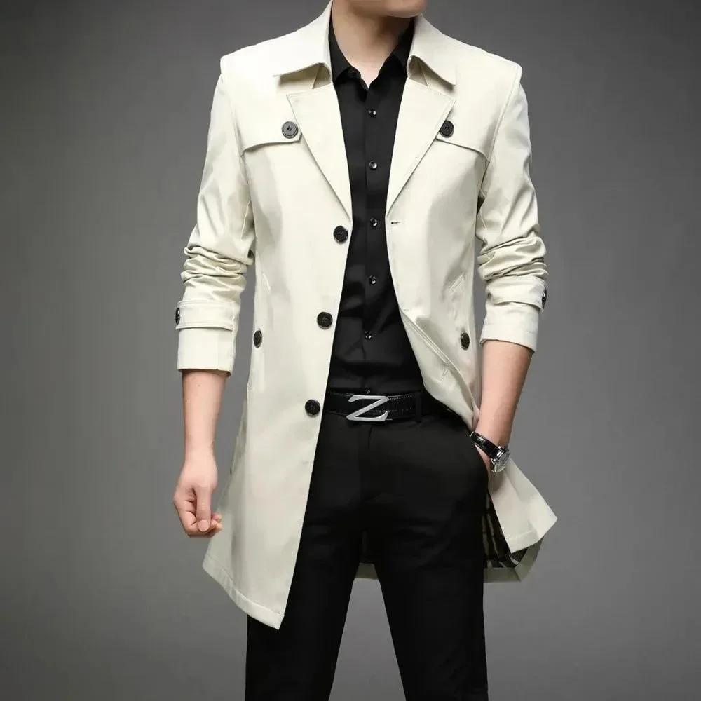 Heidi-Mode | Slim Fit Einreiher Herren Trenchcoat - Image 8