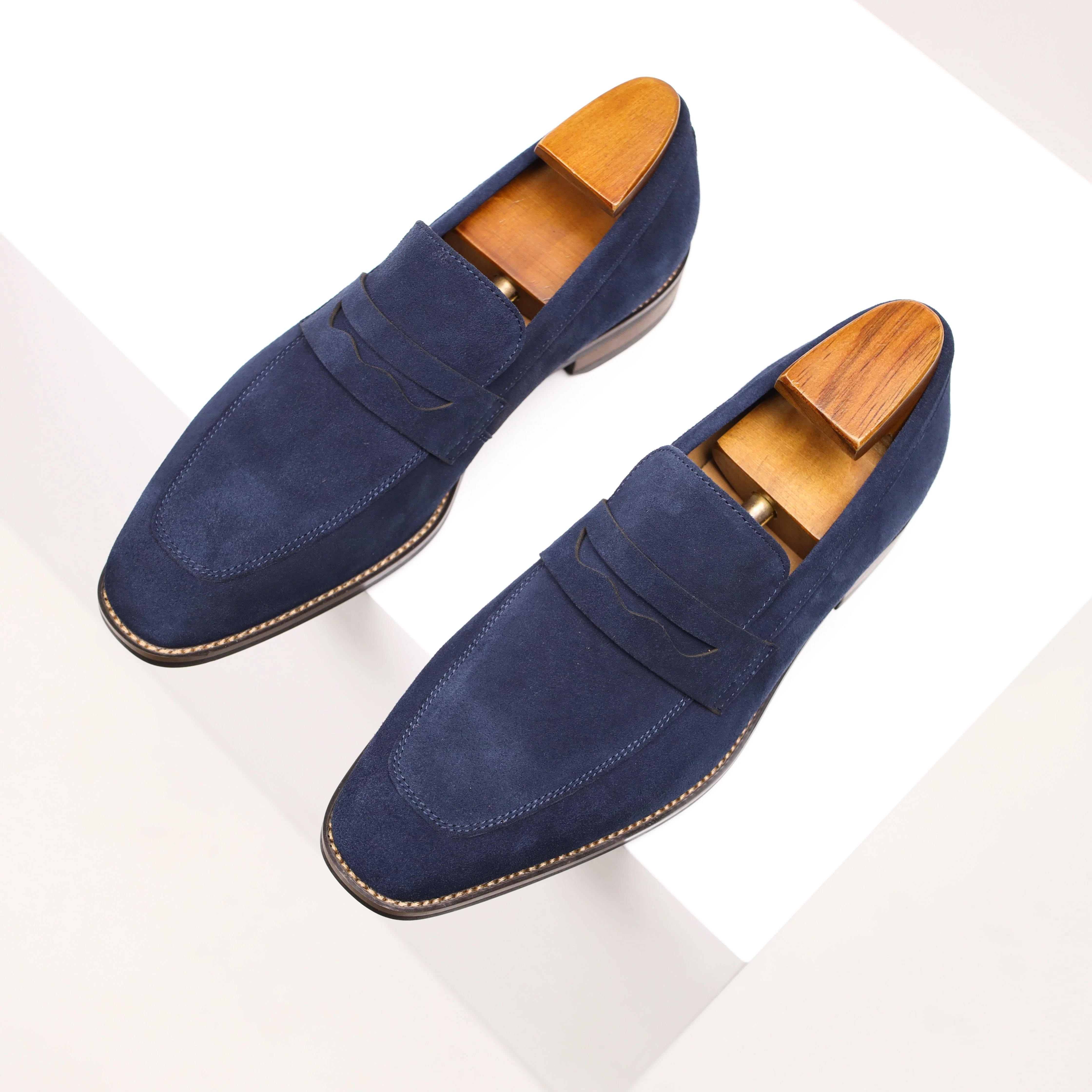 Heidi-Mode | Slip On Leder Penny Loafers Herrenschuhe