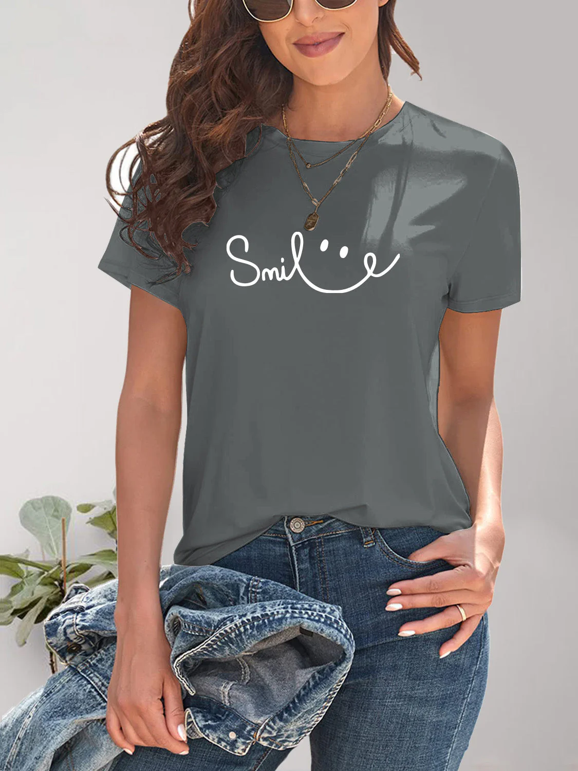 Heidi-Mode | Smile Rundhals Kurzarm T-Shirt - Image 12