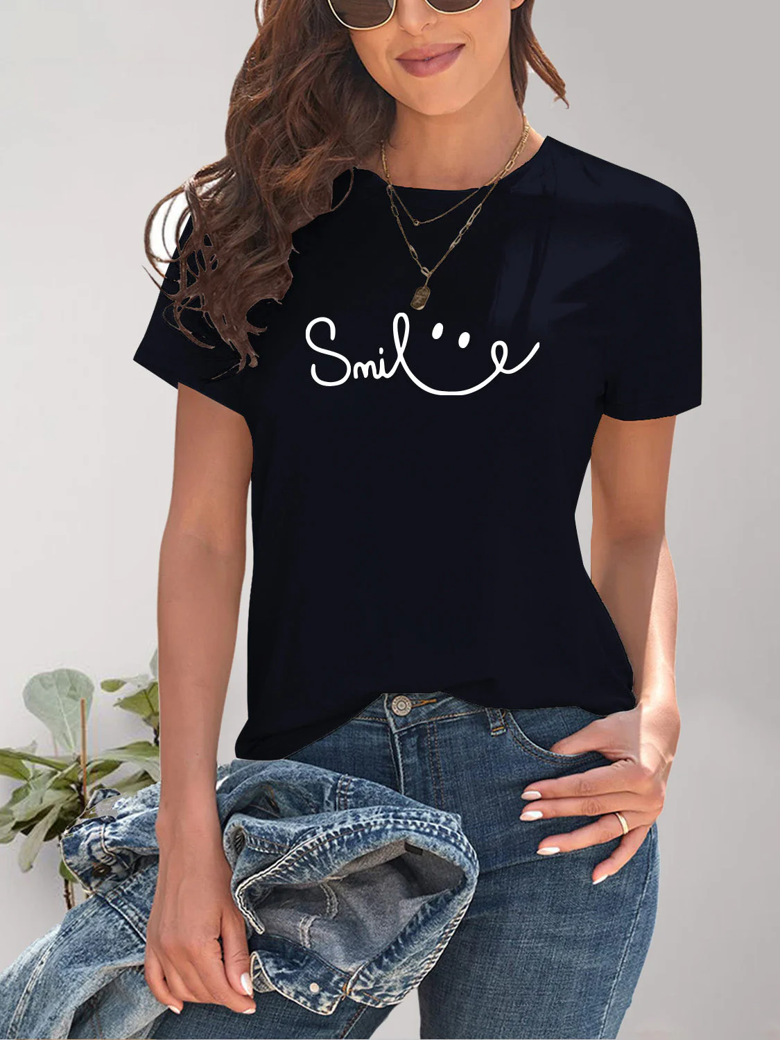 Heidi-Mode | Smile Rundhals Kurzarm T-Shirt - Image 19