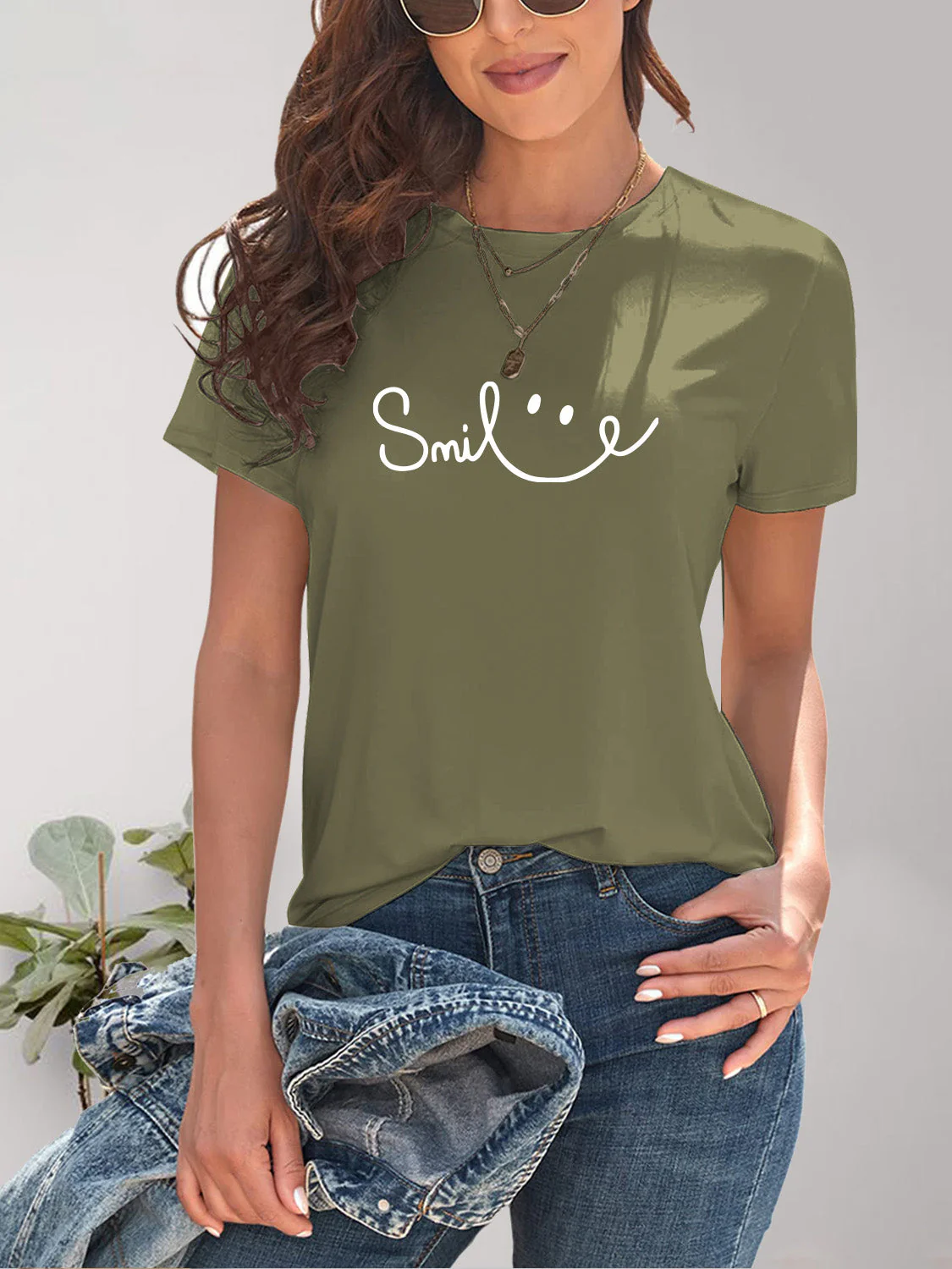 Heidi-Mode | Smile Rundhals Kurzarm T-Shirt - Image 4