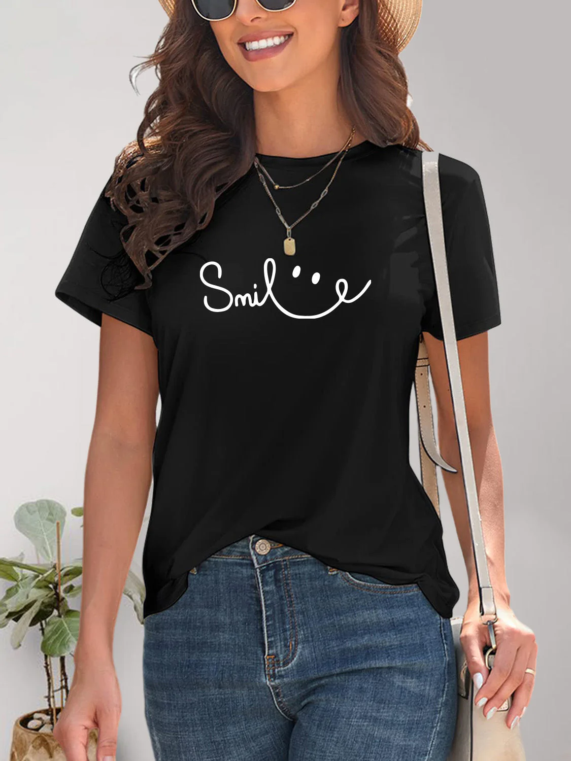 Heidi-Mode | Smile Rundhals Kurzarm T-Shirt - Image 5