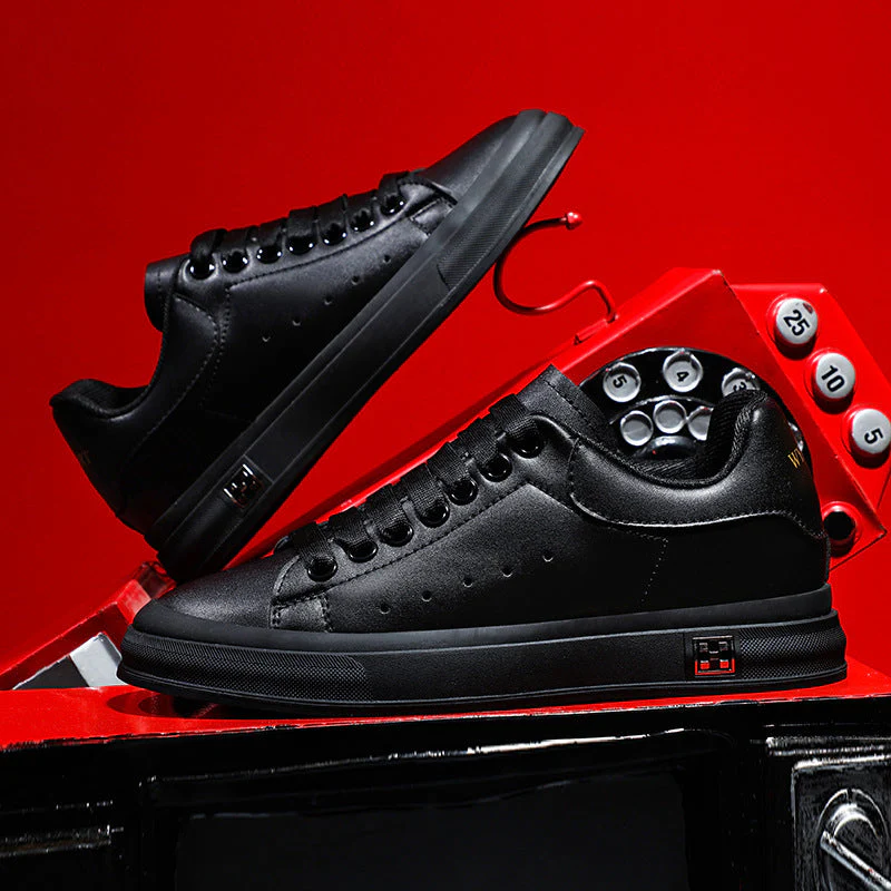 Heidi-Mode | Sneaker mit Erhöhung Bequeme Freizeitschuhe mit 6 Cm Verstecktem Absatz, Aus Kunstleder, für Alltag & Business - Image 4