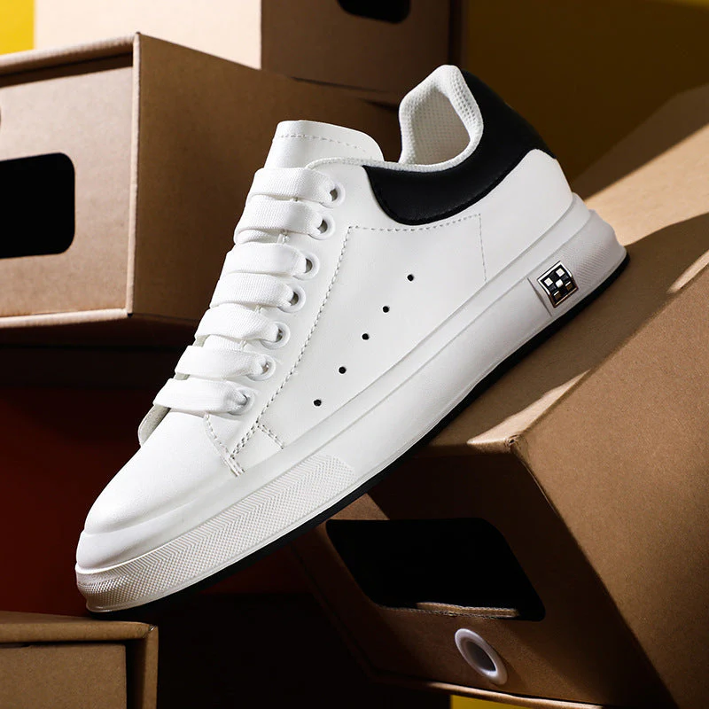 Heidi-Mode | Sneaker mit Erhöhung Bequeme Freizeitschuhe mit 6 Cm Verstecktem Absatz, Aus Kunstleder, für Alltag & Business - Image 5